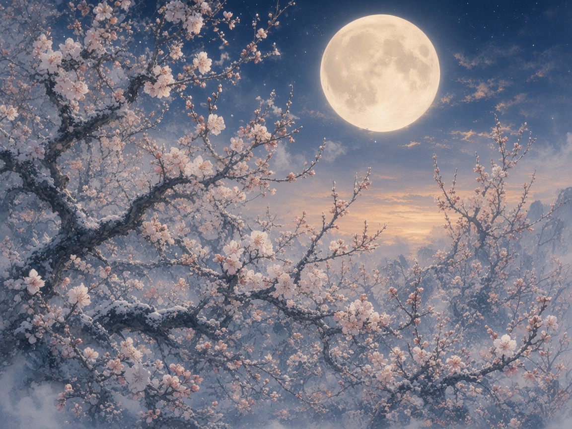 Plum blossoms in the cold