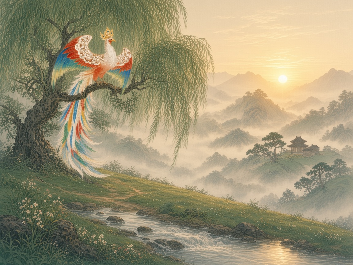 Dawn wind in the willows
